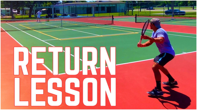 Return of Serve Tennis Lesson with 4.5 NTRP Student