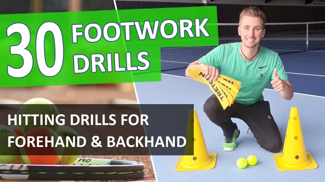30 Tennis Footwork Drills For Groundstrokes (Forehand & Backhand) - Compilation