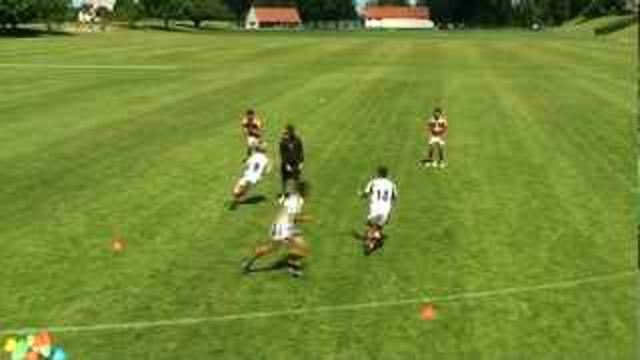 2 v 3 Line Running Drill